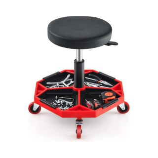 Costway Κάθισμα εργαστηρίου με αποθηκευτικό χώρο & 4 περιστρεφόμενο...