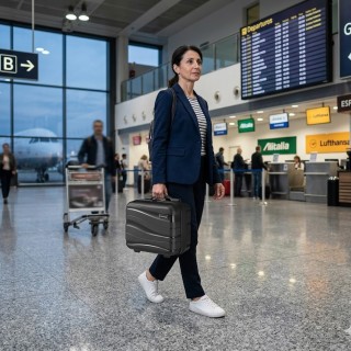 PROVITERA Σετ 4 Σκληρές Βαλίτσες από Πολυπροπυλένιο σε Μαύρο Χρώμα ...