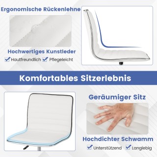 Costway Λευκή Εργονομική Περιστρεφόμενη Καρέκλα Γραφείου Χωρίς Μπρά... Costway Λευκή Εργονομική Περιστρεφόμενη Καρέκλα Γραφείου Χωρίς Μπρά...