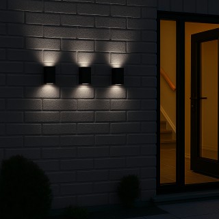 BAKAJI Σετ 2 Απλίκες Τοίχου 2 Led Λάμπα Τοίχου Μαύρο Ψυχρό Λευκό Φω... BAKAJI Σετ 2 Απλίκες Τοίχου 2 Led Λάμπα Τοίχου Μαύρο Ψυχρό Λευκό Φω...