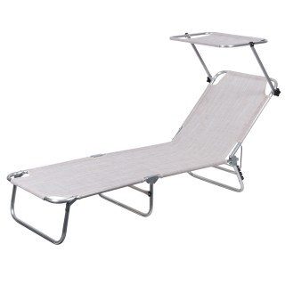 Galileo Αναδιπλούμενο Αλουμινένιο Κρεβάτι Παραλίας με Ρυθμιζόμενη Π...