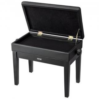 VEVOR Ρυθμιζόμενο Πάγκος Πιάνου με Αποθηκευτικό Χώρο και Μαξιλαρωμέ...