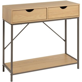 BAKAJI Κονσόλα με 2 Συρτάρια από Μέταλλο και Ξύλο Έπιπλο Εξοικονόμ... BAKAJI Κονσόλα με 2 Συρτάρια από Μέταλλο και Ξύλο Έπιπλο Εξοικονόμ...