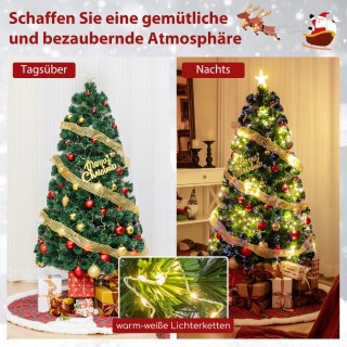 Costway Εξαίσιος Φωτιζόμενος Χριστουγεννιάτικος Δέντρο με Ρυθμιζόμε...