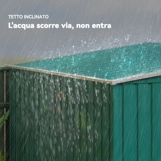 Outsunny Μεταλλική Αποθήκη Εργαλείων 154 x 206,5 x 181 εκ με Βάση,... Outsunny Μεταλλική Αποθήκη Εργαλείων 154 x 206,5 x 181 εκ με Βάση,...