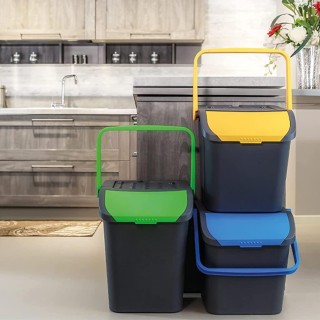 ECOPLAST  Σετ 3 Κάδοι Ανακύκλωσης Απορριμμάτων 35 Λίτρων 02834223