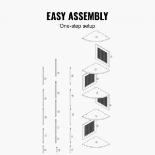 VEVOR Ραφιέρα Γωνίας 5 Επιπέδων από Μπαμπού TBSJTBJSZFX74MLFQV0 VEVOR Ραφιέρα Γωνίας 5 Επιπέδων από Μπαμπού TBSJTBJSZFX74MLFQV0