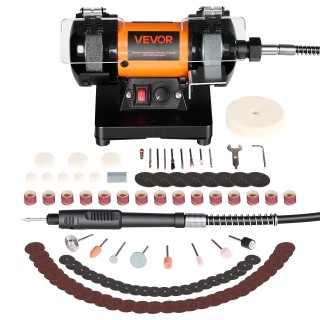 VEVOR Γυαλιστικό Πάγκου 8300-10600 σ.α.λ. με Ρυθμιζόμενη Ταχύτητα κ...