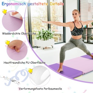 Costway Πτυσσόμενο Στρώμα Αφρού με 2 Λαβές Αντιολισθητικό Στρώμα Γυ...