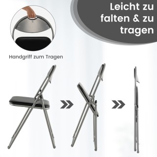 Costway Σετ 6 Πτυσσόμενων Καρεκλών για Πάρτι με Άνετο Κάθισμα και Σ... Costway Σετ 6 Πτυσσόμενων Καρεκλών για Πάρτι με Άνετο Κάθισμα και Σ...