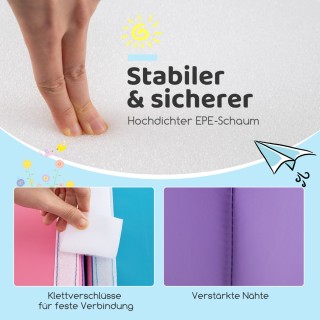 Costway Σετ Αναρρίχησης Αφρού 6 Τεμαχίων για Νήπια με Πολύχρωμο Σχε...