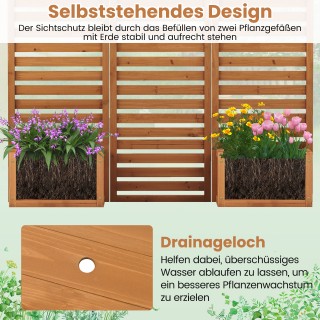 Costway Ζαρντινιέρα με Προστασία Ιδιωτικότητας & Αναδιπλούμενη Πέργ... Costway Ζαρντινιέρα με Προστασία Ιδιωτικότητας & Αναδιπλούμενη Πέργ...