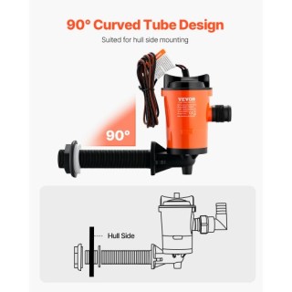 VEVOR Αντλία Ζωντανού Δολώματος Σκάφους 12V 800 GPH 90° CYHSB800GPH...