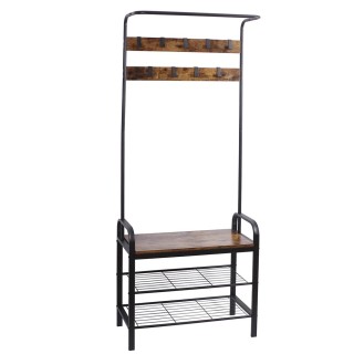 BAKAJI  Κρεμάστρα Καλόγερος Πάγκος Παπουτσοθήκη Μέταλλο Ξύλο Είσοδο...