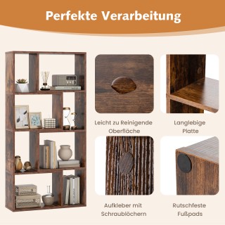 Costway Καφέ Ράφι 4 Επίπεδων με 8 Θέσεις 60 x 20 x 120 cm CB10640CF Costway Καφέ Ράφι 4 Επίπεδων με 8 Θέσεις 60 x 20 x 120 cm CB10640CF