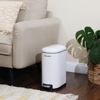 SONGMICS Κάδος Απορριμμάτων με Πεντάλ 10L – Λευκός LTB10WT SONGMICS Κάδος Απορριμμάτων με Πεντάλ 10L – Λευκός LTB10WT