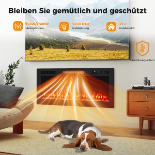 Costway 42 Ηλεκτρικό Τζάκι 750W/1500W με APP Wi-Fi & Τηλεχειριστήρι...