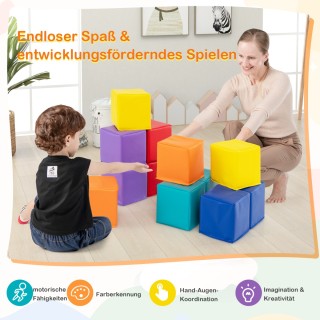 Costway 12 Τεμάχια Μαλακά Κύβοι Αφρού Αναρρίχησης Πολύχρωμα FH10107CL Costway 12 Τεμάχια Μαλακά Κύβοι Αφρού Αναρρίχησης Πολύχρωμα FH10107CL