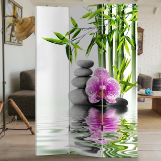 BAKAJI Παραβάν 3 Πάνελ Εκτύπωση Μπρος-Πίσω Πέτρες Ορχιδέα ΖΕΝ 180x... BAKAJI Παραβάν 3 Πάνελ Εκτύπωση Μπρος-Πίσω Πέτρες Ορχιδέα ΖΕΝ 180x...