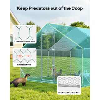 VEVOR Μεταλλικό Κοτέτσι 3x3x2μ με Αδιάβροχο Κάλυμμα και Ισχυρό Σκελ... VEVOR Μεταλλικό Κοτέτσι 3x3x2μ με Αδιάβροχο Κάλυμμα και Ισχυρό Σκελ...