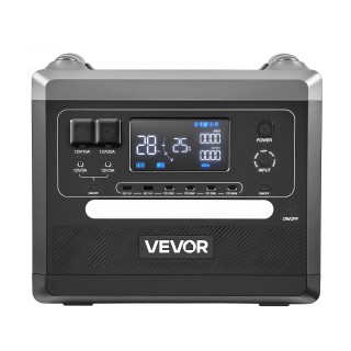 VEVOR Φορητός Σταθμός Ενέργειας 2400W 2160Wh με 10 Θύρες Εξόδου & Ρ...