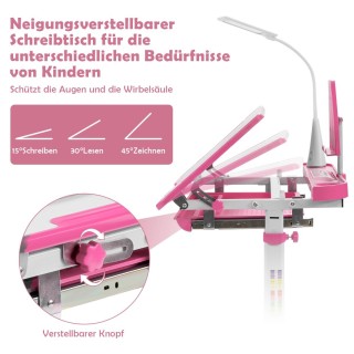 Costway Παιδικό Σετ Γραφείου με Ρυθμιζόμενο Ύψος και LED Φωτιστικό... Costway Παιδικό Σετ Γραφείου με Ρυθμιζόμενο Ύψος και LED Φωτιστικό...