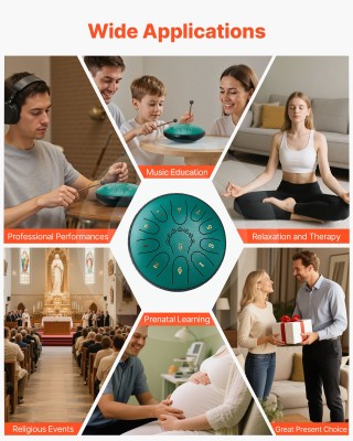 VEVOR Ατσάλινο Τύμπανο 6 για Χαλάρωση & Θεραπεία GSGLSGSG11Y6C51Y70...