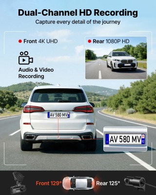 VEVOR Διπλή Κάμερα Αυτοκινήτου Dash Cam 4K + 1080P με GPS, G-Sensor... VEVOR Διπλή Κάμερα Αυτοκινήτου Dash Cam 4K + 1080P με GPS, G-Sensor...