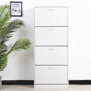 BAKAJI Παπουτσοθήκη 4 Πόρτες Ράφια Διπλού Βάθους Ξύλο MDF 63x24x15... BAKAJI Παπουτσοθήκη 4 Πόρτες Ράφια Διπλού Βάθους Ξύλο MDF 63x24x15...