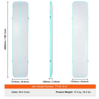 VEVOR  16FT Φουσκωτό Στρώμα Γυμναστικής με Αντλία ZFXKKFQD16FTPLJADV2