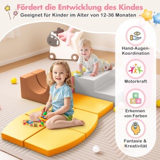 Costway Αφρώδες Σετ Αναρρίχησης για Μικρά Παιδιά με Μαλακά Στοιχεία...