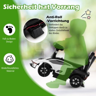 Costway  Παιδικό Όχημα 3-σε-1: Περπατούρα, Αυτοκινητάκι & Καροτσάκι...