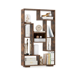 Costway Ελεύθερος Ξύλινος Οινοθήκη με Αποσπώμενο Ράφι και Θήκη Ποτη...