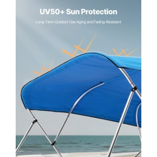 VEVOR Πανί Σκίασης Σκάφους 4 Τόξων σε Ειρηνικό Μπλε 4GCYZYP96919JYJ...