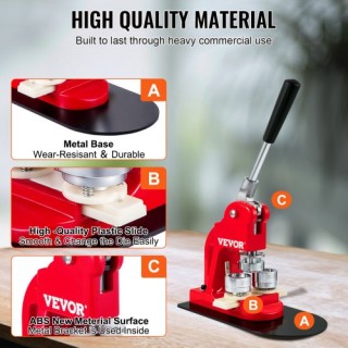 Μηχανή Κατασκευής Κουμπιών VEVOR 25mm με 500 Δωρεάν Εξαρτήματα  BJS...