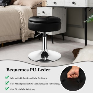 Costway Πολυλειτουργικό Σκαμπό Μακιγιάζ με Ρυθμιζόμενο Ύψος και Απο... Costway Πολυλειτουργικό Σκαμπό Μακιγιάζ με Ρυθμιζόμενο Ύψος και Απο...