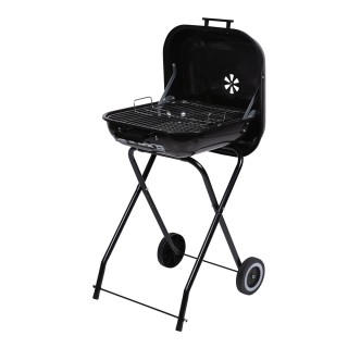 Galileo Μπάρμπεκιου από ανοξείδωτο ατσάλι με ρόδες και καπάκι με σύ...