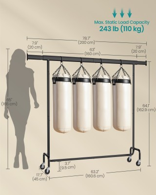 SONGMICS Κινητή Ράγα Ρούχων, Βαρέως Τύπου, Με Επεκτάσιμη Κρεμαστή Ρ... SONGMICS Κινητή Ράγα Ρούχων, Βαρέως Τύπου, Με Επεκτάσιμη Κρεμαστή Ρ...