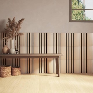 Atmosphera Σετ 3 Κομψών Διακοσμητικών Πάνελ Colva με Μαύρο Φόντο 30...