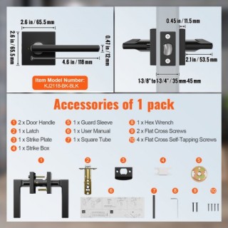 Σετ 10 Μαύρες Ματ Χειρολαβές Πόρτας VEVOR για Εσωτερικούς Χώρους χω... Σετ 10 Μαύρες Ματ Χειρολαβές Πόρτας VEVOR για Εσωτερικούς Χώρους χω...