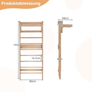 Costway Ξύλινη Σκάλα Γυμναστικής Τοίχου για Εσωτερικές Ασκήσεις SP3...