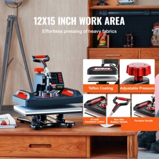 VEVOR Μηχανή Θερμομεταφοράς 15x12 11 σε 1 για Σουμπλιχρωμία  XKTHJS...