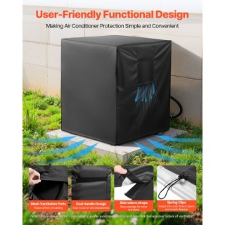 VEVOR Κάλυμμα Κλιματιστικού 863x812x762 mm για Εξωτερικό Χώρο, Τριώ...