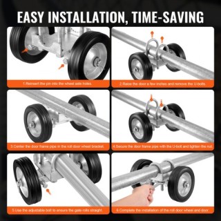 VEVOR Σετ Συρόμενης Πύλης 6” Ρυθμιζόμενο Βαρέως Τύπου Κυλιόμενο Υλι... VEVOR Σετ Συρόμενης Πύλης 6” Ρυθμιζόμενο Βαρέως Τύπου Κυλιόμενο Υλι...