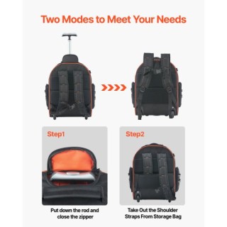 VEVOR Τροχήλατο Βαλιτσάκι Εργαλείων με 45 Θήκες Βαρέως Τύπου GLGJBB...