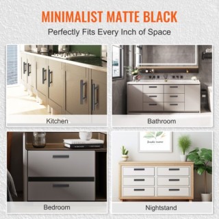 VEVOR 30 Μαύρα Λαβές Ντουλαπιών 128mm από Ανοξείδωτο Ατσάλι CJLSB... VEVOR 30 Μαύρα Λαβές Ντουλαπιών 128mm από Ανοξείδωτο Ατσάλι CJLSB...