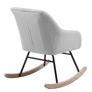 BAKAJI  Πολυθρόνα Καρέκλα Κουνιστή Χαλάρωσης Υφασμάτινη και Μεταλλι...