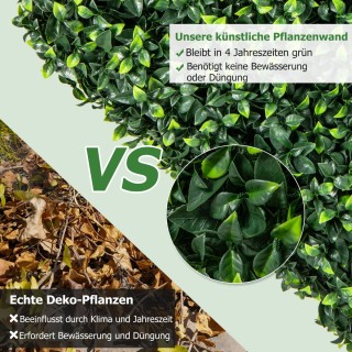 Costway Πολυτελής Τεχνητός Φράχτης Φυτών με Ρεαλιστικά Φύλλα και Υψ... Costway Πολυτελής Τεχνητός Φράχτης Φυτών με Ρεαλιστικά Φύλλα και Υψ...