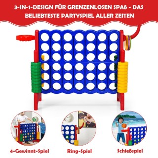 Costway  Υπερμεγέθης Έκδοση του Κλασικού Παιχνιδιού 4-Στη-Σειρά με ...