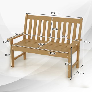 Costway Εξωτερικός Πάγκος HDPE Ανθεκτικός στις Καιρικές Συνθήκες με...